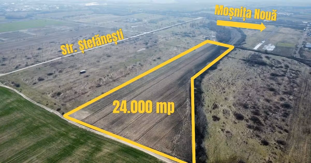 Teren Construcții extravilan de vânzare de 24000 mp, în Moșnița Nouă