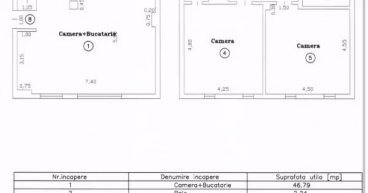 Apartament de vânzare cu 3 camere, mobilat în zona Bălcescu, Timișoara