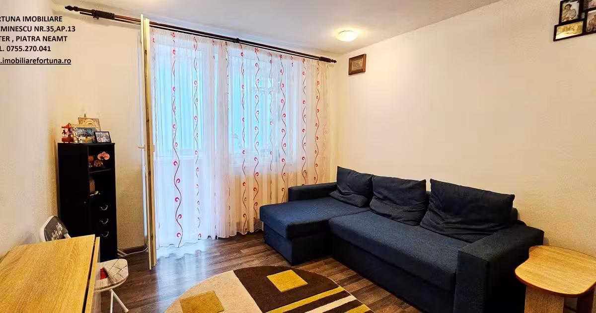 Apartament de vânzare cu 3 camere, mobilat în zona Dărmănești, Piatra-Neamț