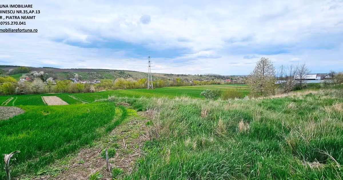 Teren Construcții intravilan de vânzare de 3550 mp, în zona Exterior Nord, Piatra-Neamț