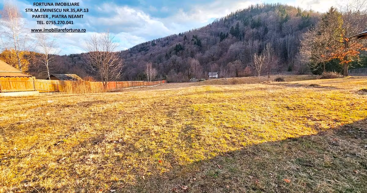 Teren Construcții intravilan de vânzare de 1800 mp, în Piatra-Neamț