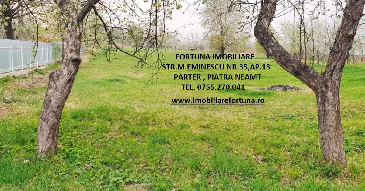 Teren Construcții intravilan de vânzare de 4585 mp, în zona Exterior Sud, Piatra-Neamț