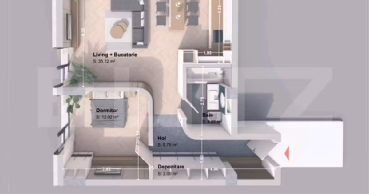 Apartament de vânzare cu 2 camere în Iași