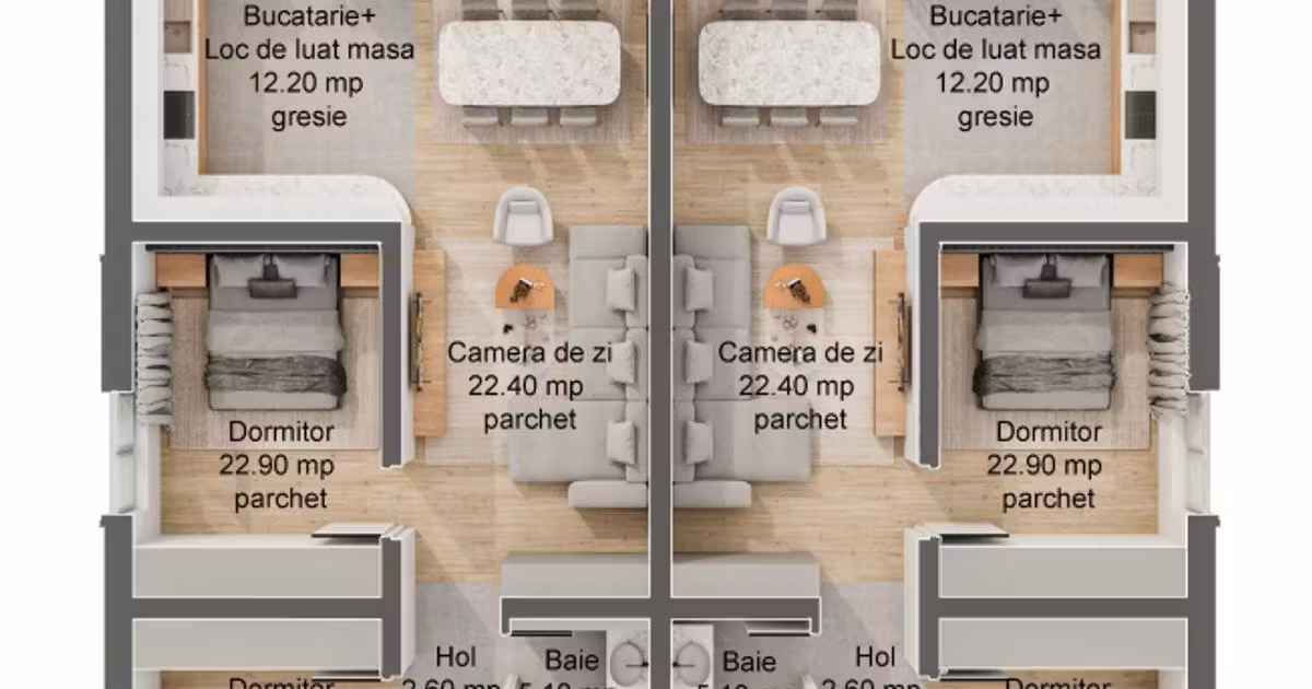 Duplex de vânzare cu 3 camere în Moșnița Veche