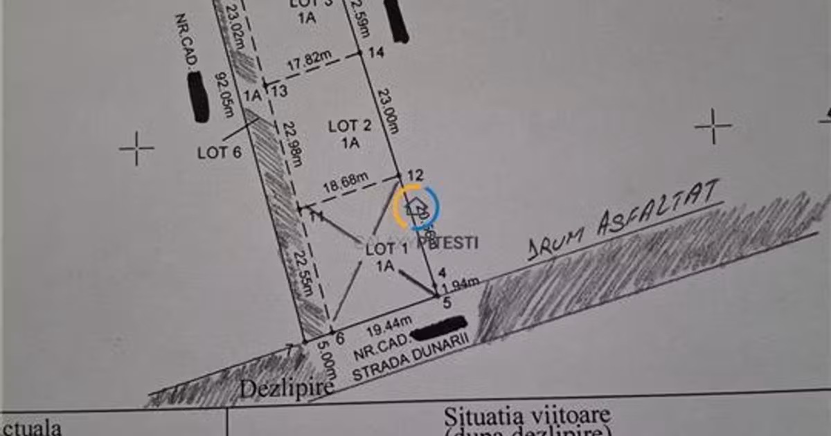 Teren Construcții intravilan de vânzare de 515 mp, în Partizani
