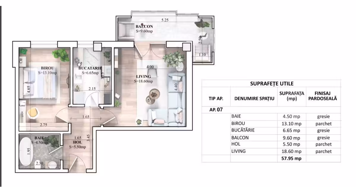 Apartament de vânzare cu 2 camere în zona Galata, Iași