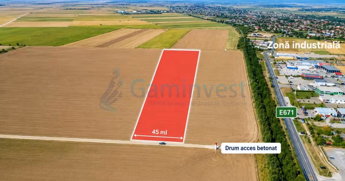Teren agricol extravilan de vânzare de 16640 mp, în Biharia