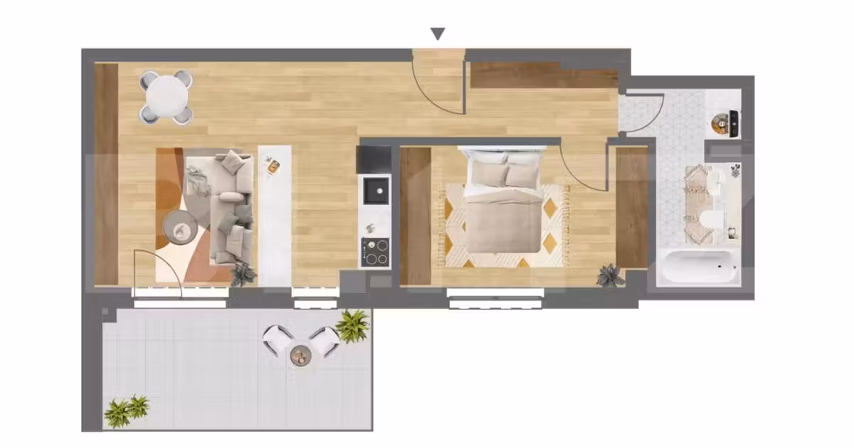 Apartament de vânzare cu 2 camere în zona Dâmbul Rotund, Cluj-Napoca