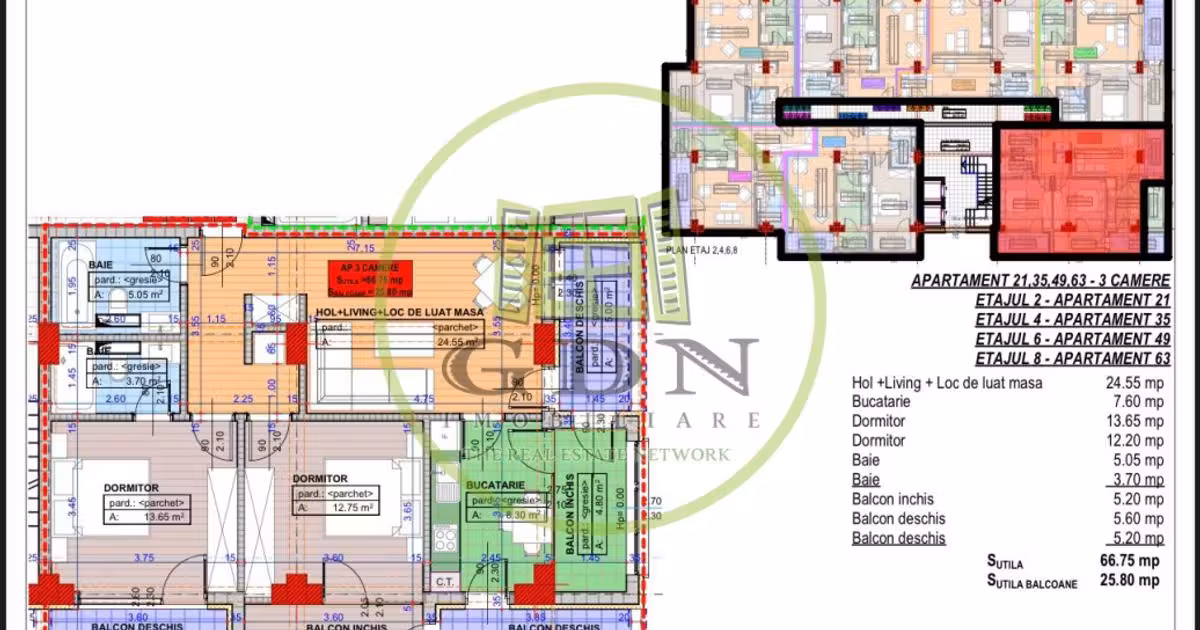 Apartament de vânzare cu 3 camere în zona Cornitoiu, Craiova