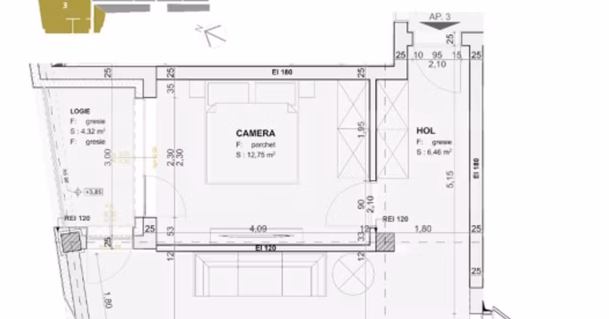 Apartament de vânzare cu 2 camere în zona Central, Cluj-Napoca