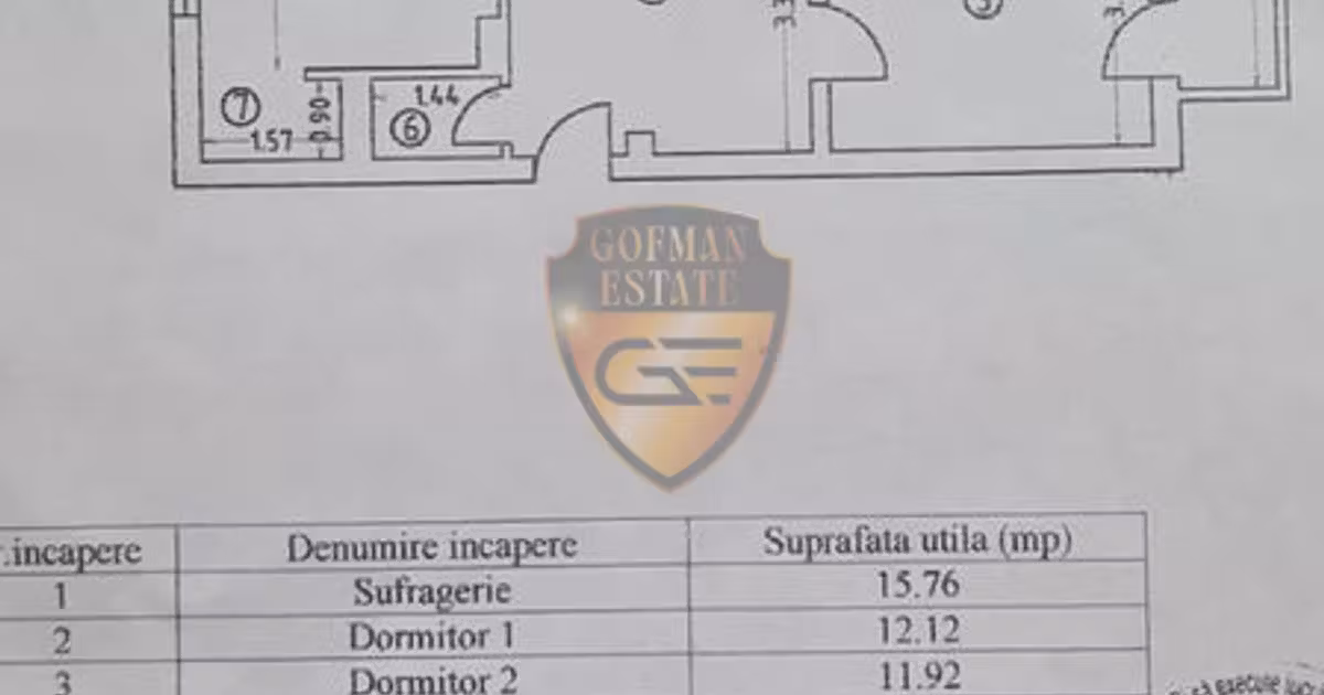 Apartament de vânzare cu 3 camere în zona Casa de Cultură, Constanța