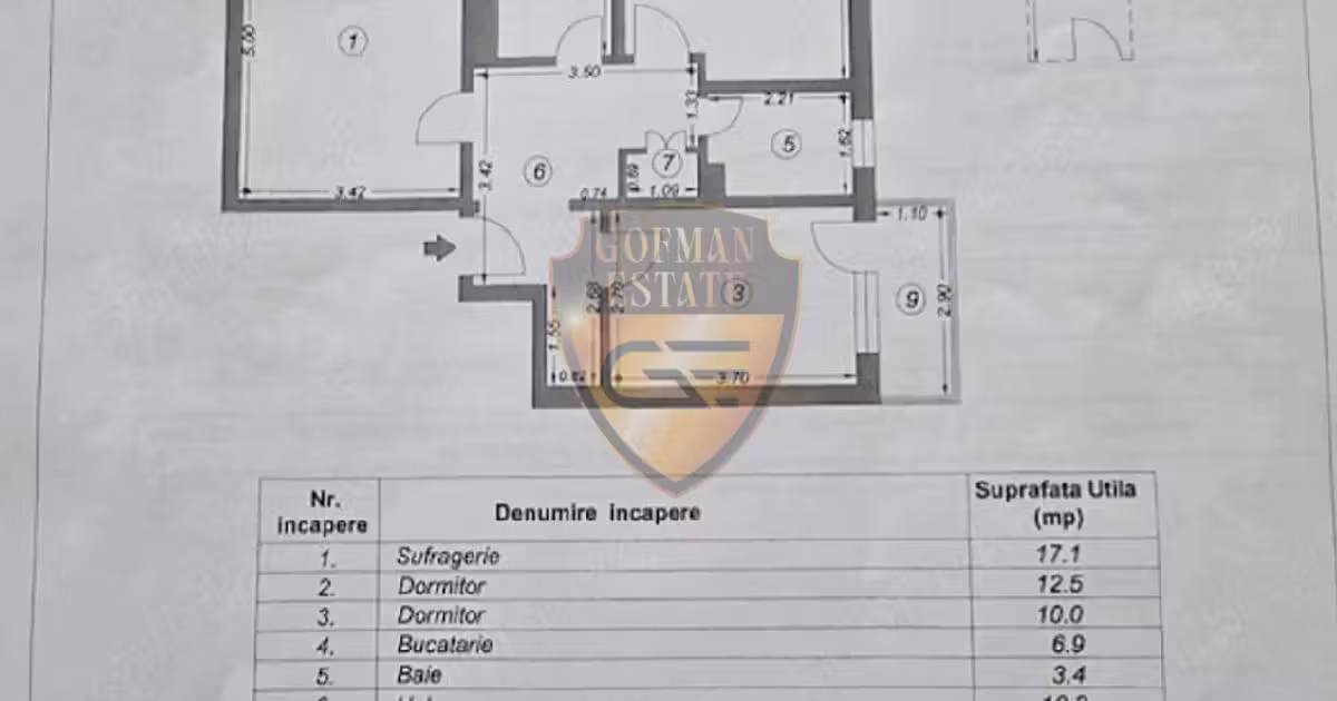 Apartament de vânzare cu 3 camere, mobilat în zona Tomis Nord, Constanța