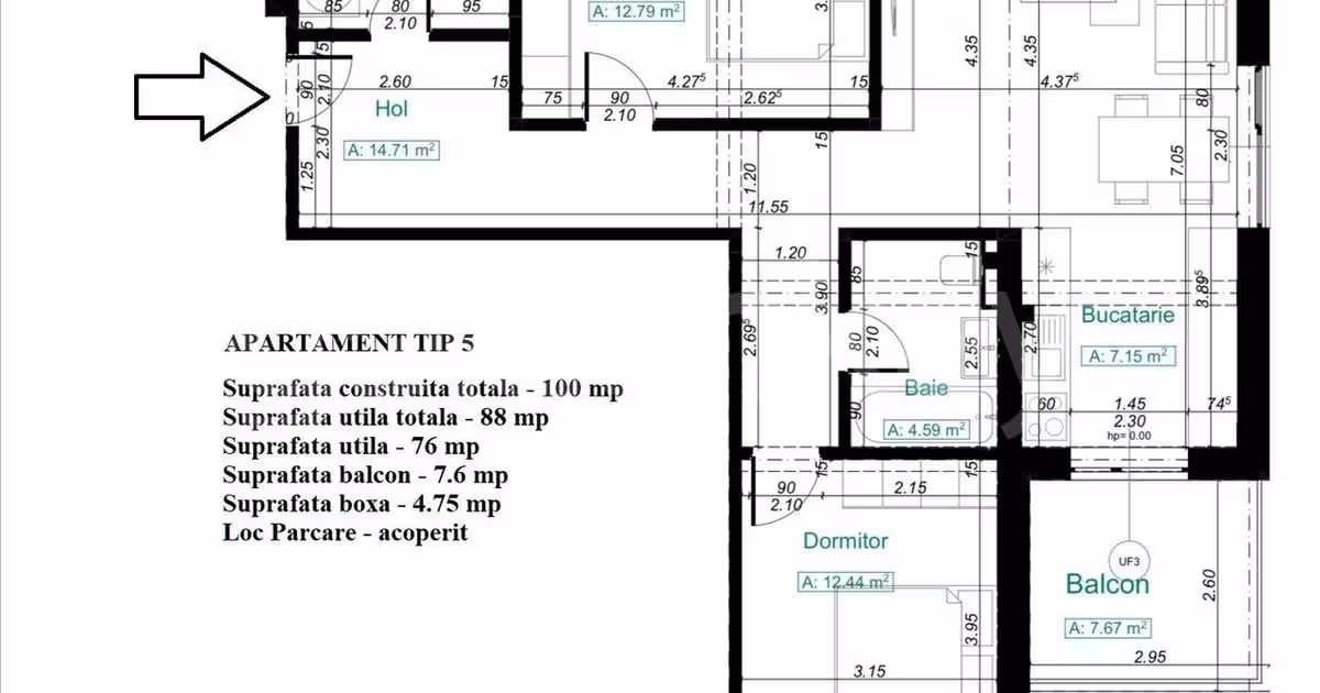 Apartament de vânzare cu 3 camere în zona Tomis Plus, Constanța