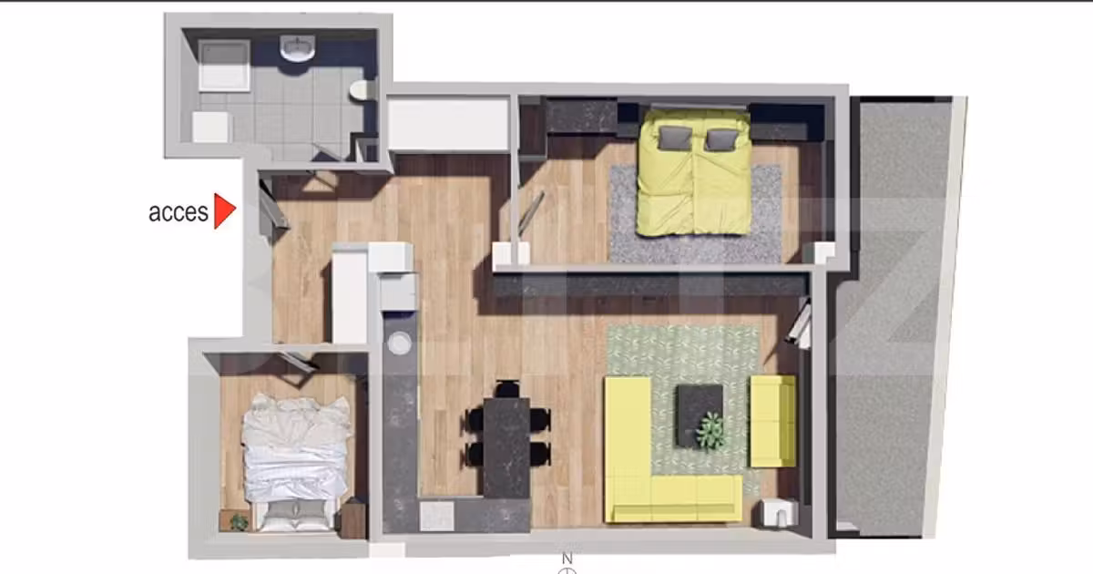 Apartament de vânzare cu 3 camere în zona Dâmbul Rotund, Cluj-Napoca