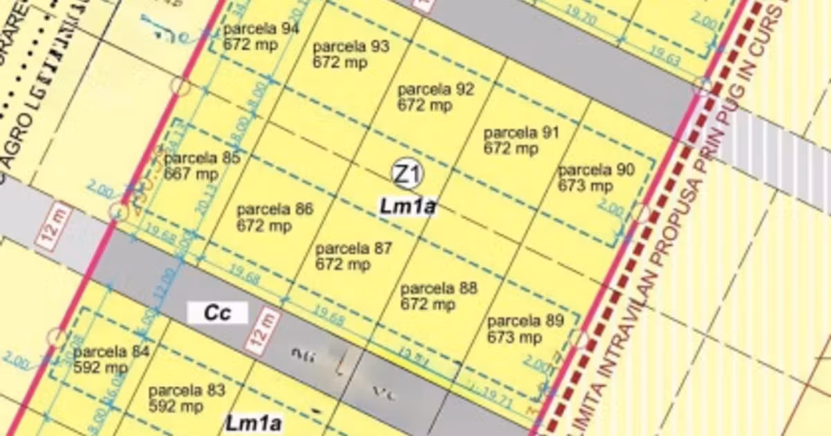 Teren Construcții intravilan de vânzare de 592 mp, în Moșnița Nouă