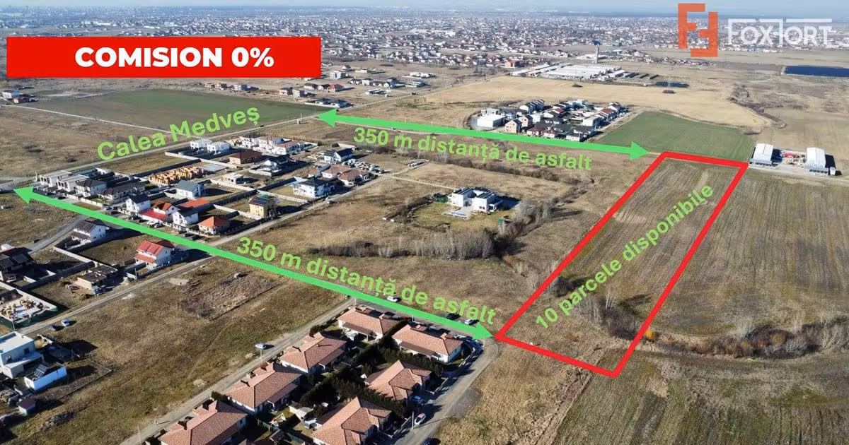 Teren Construcții intravilan de vânzare de 662 mp, în Moșnița Nouă