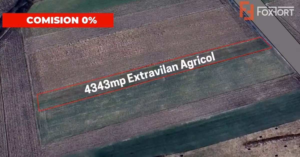 Teren agricol extravilan de vânzare de 4343 mp, în Utvin