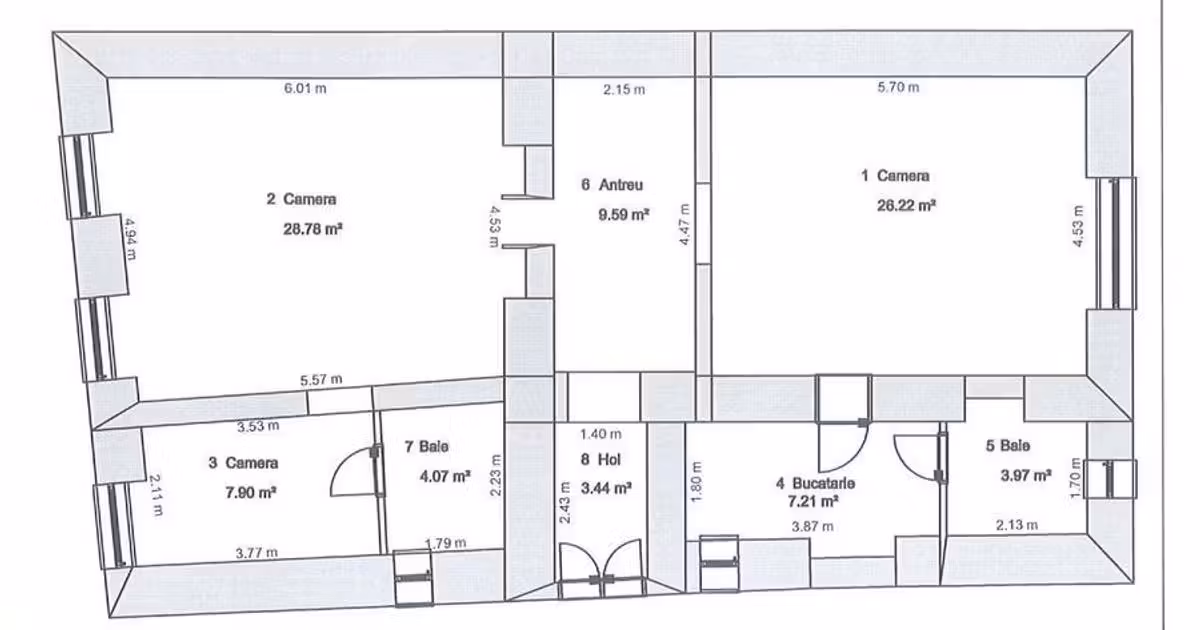 Apartament de vânzare cu 3 camere, mobilat în zona Ultracentral, Sibiu