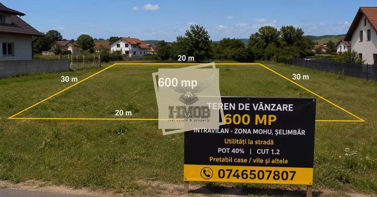 Teren Construcții intravilan de vânzare de 600 mp, în Șelimbăr