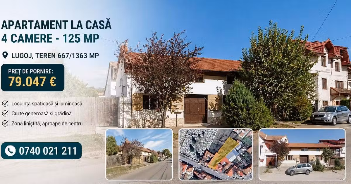 Casă individuală de vânzare cu 4 camere în Lugoj