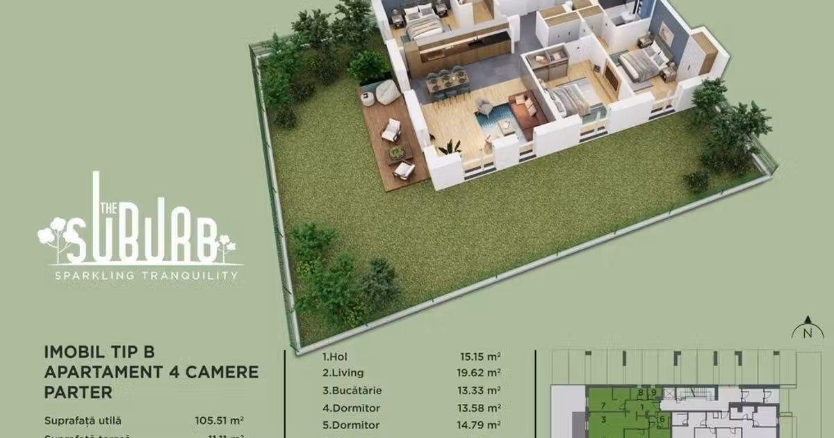 Apartament de vânzare cu 4 camere în Buftea