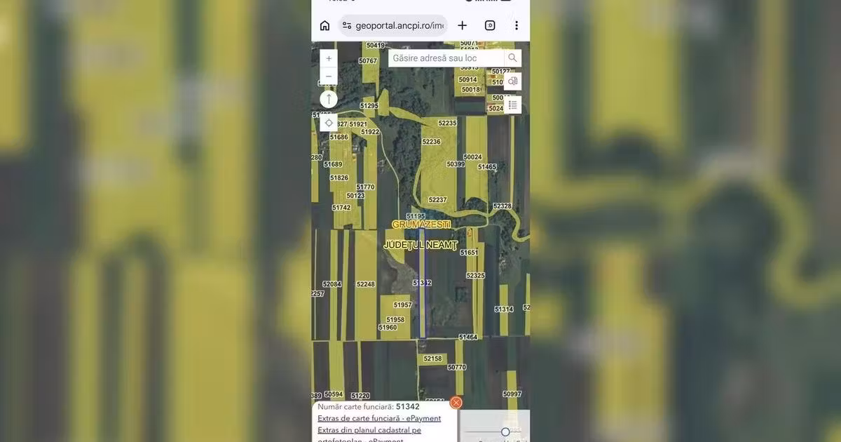 Teren Construcții intravilan de vânzare de 9378 mp, în Grumăzești