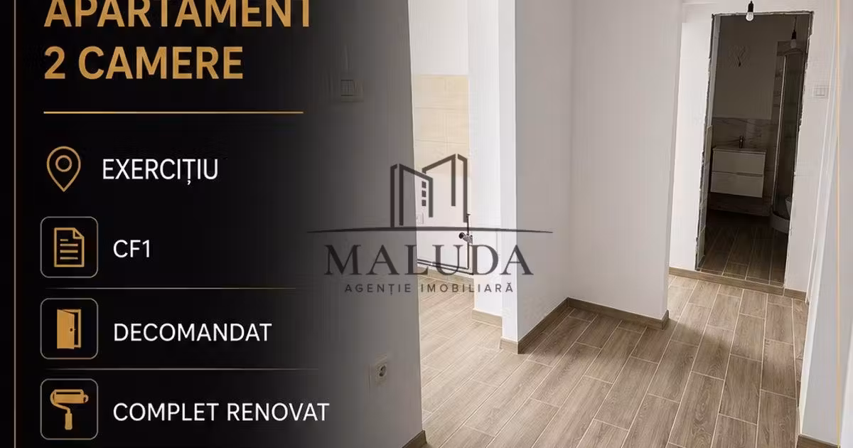 Apartament de vânzare cu 2 camere în zona Exercițiu, Pitești