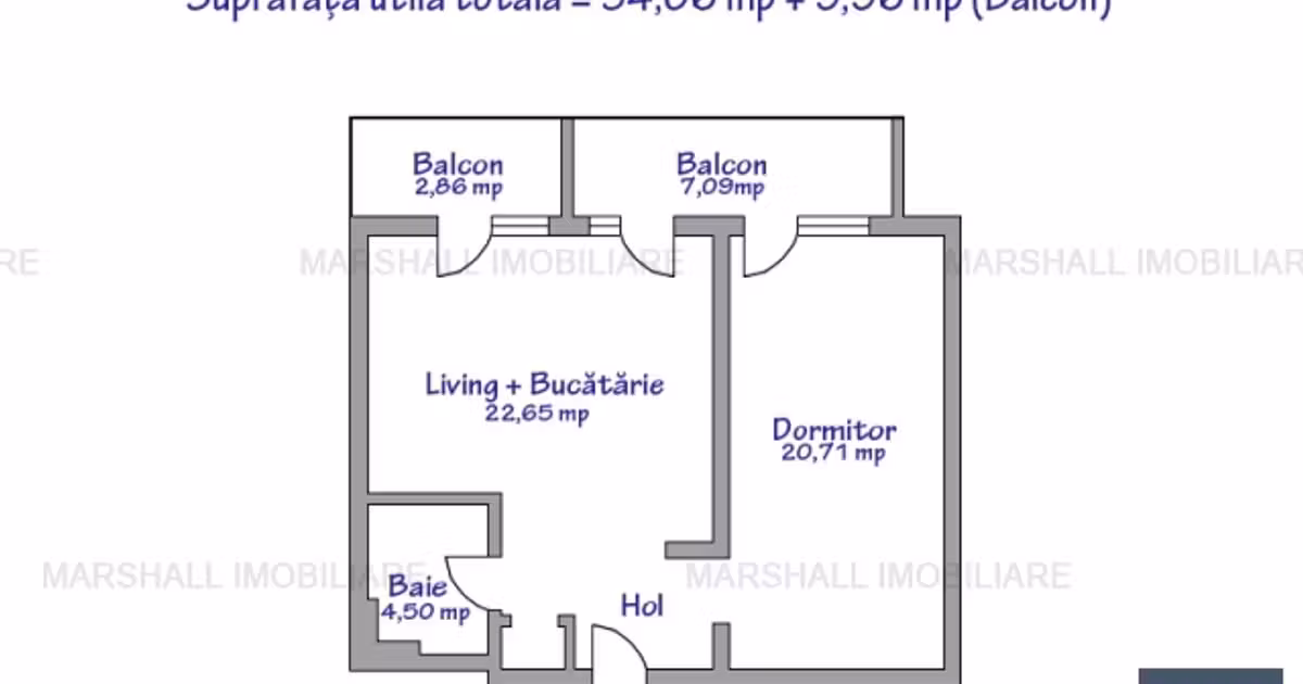 Apartament de vânzare cu 2 camere în zona Albert, Ploiești
