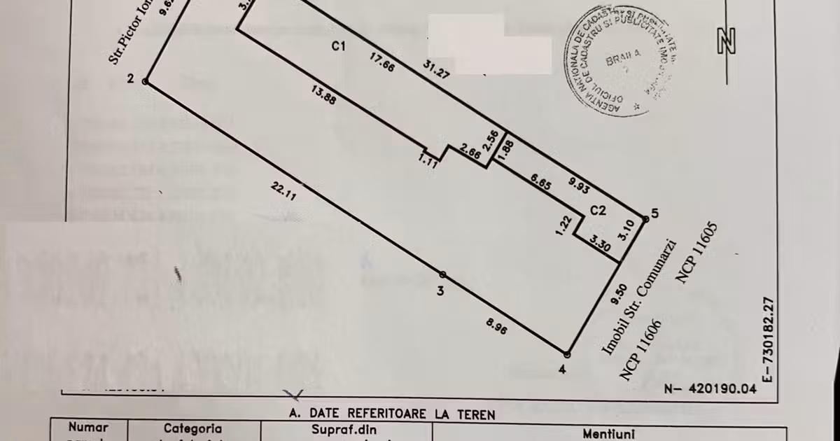 Teren Construcții intravilan de vânzare de 297 mp, în zona Buzaului, Brăila