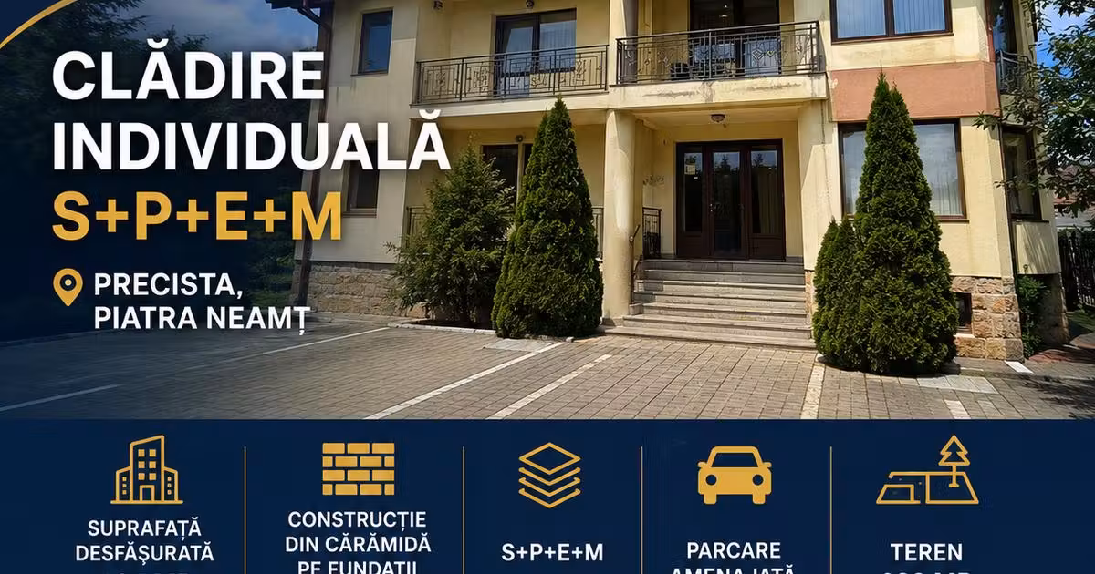 Casă individuală de vânzare cu 6 camere în zona Precista, Piatra-Neamț