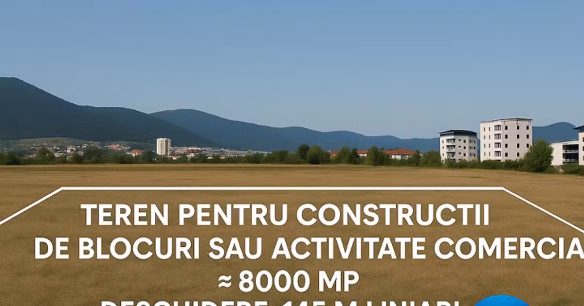 Teren Construcții de vânzare de 7956 mp, în zona Gara Veche, Piatra-Neamț