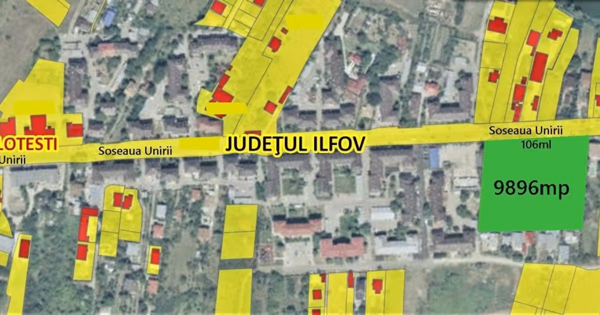 Teren Construcții intravilan de vânzare de 9896 mp, în Balotești