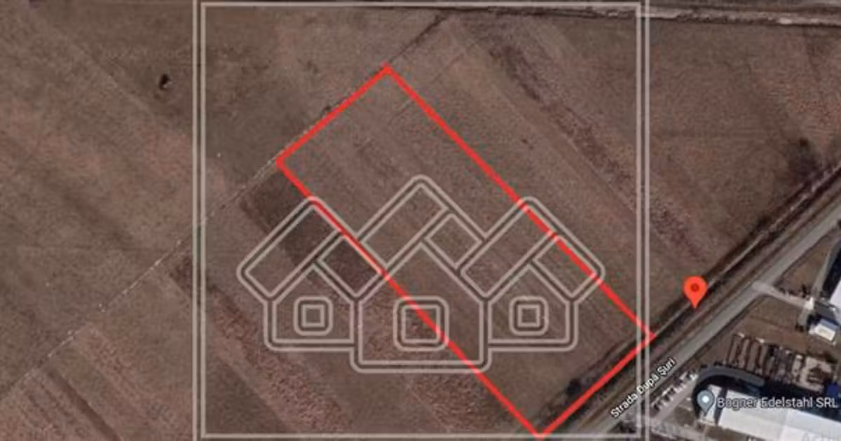 Teren Construcții extravilan de vânzare de 9300 mp, în Șura Mică