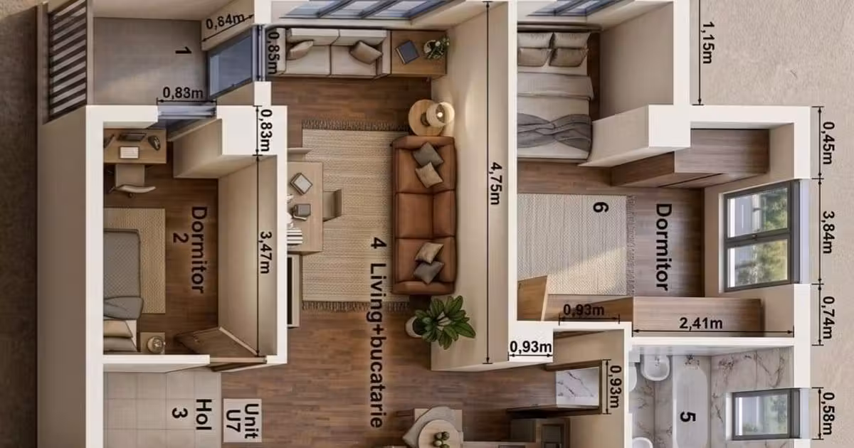 Apartament de vânzare cu 3 camere în zona Ițcani, Suceava
