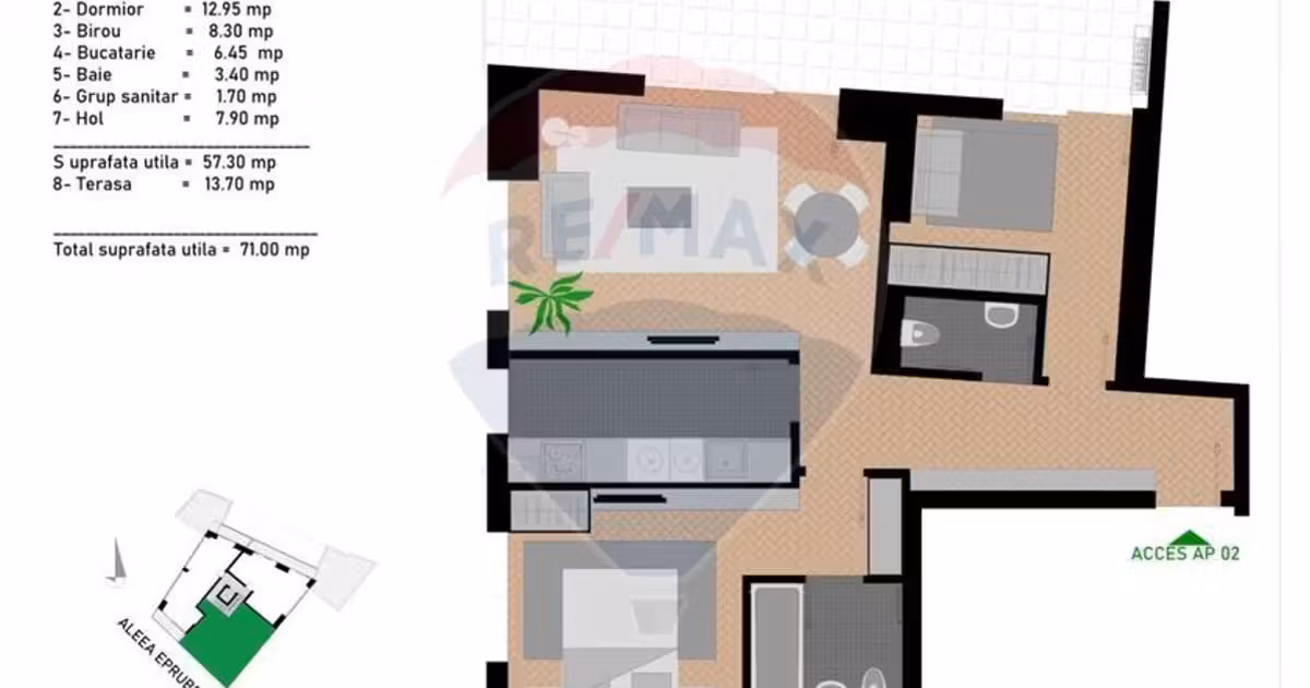 Apartament de vânzare cu 2 camere în zona Camil Ressu, Sector 3
