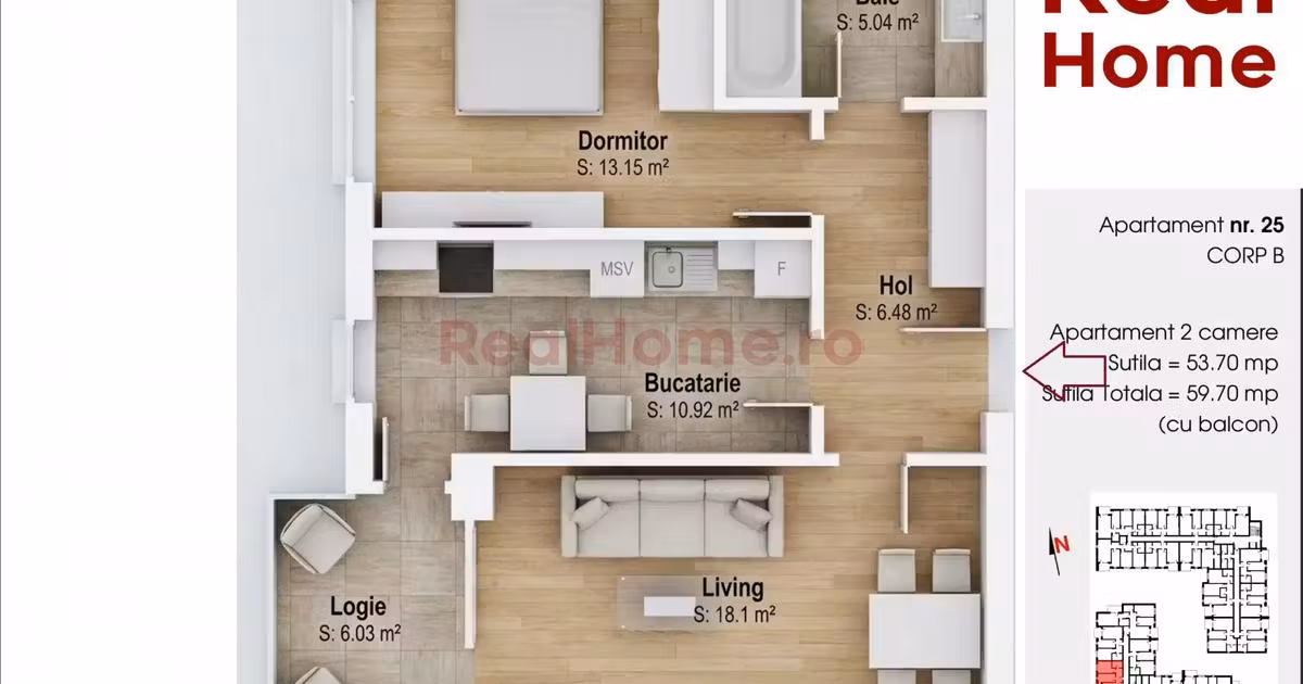 Apartament de vânzare cu 2 camere în zona 1 Decembrie 1918, Sector 3