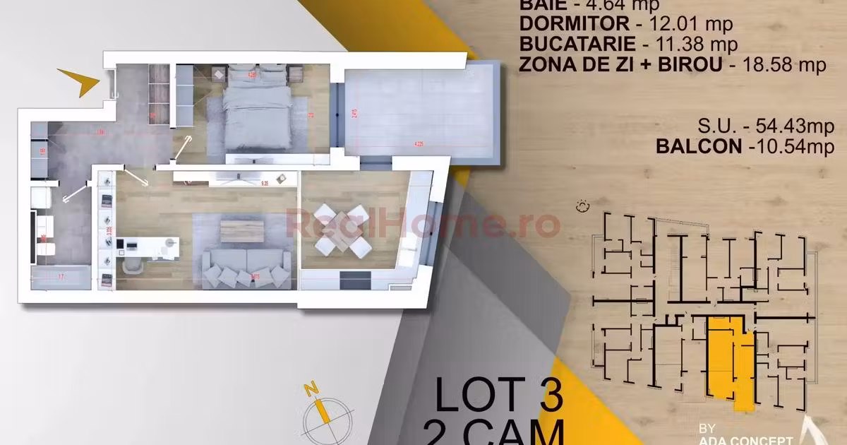 Apartament de vânzare cu 2 camere în zona Theodor Pallady, Sector 3