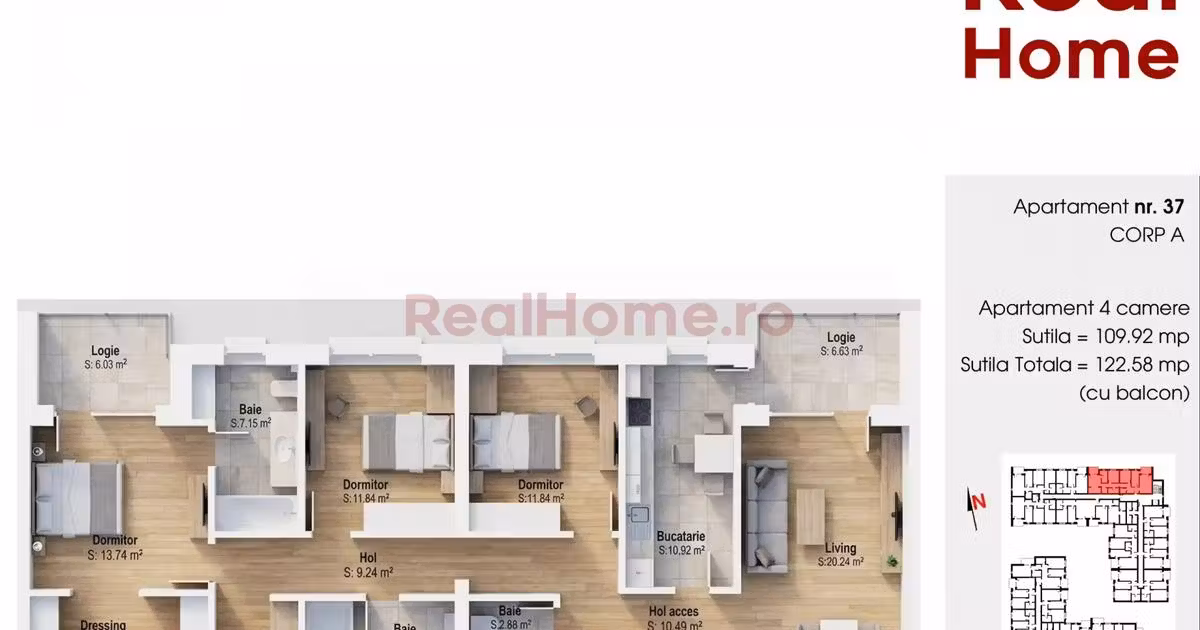 Apartament de vânzare cu 4 camere în zona 1 Decembrie 1918, Sector 3