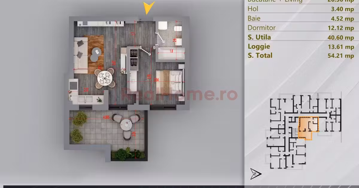 Apartament de vânzare cu 2 camere în zona Theodor Pallady, Sector 3