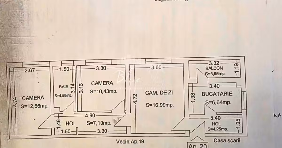 Apartament de vânzare cu 3 camere în zona Tomis IV, Constanța