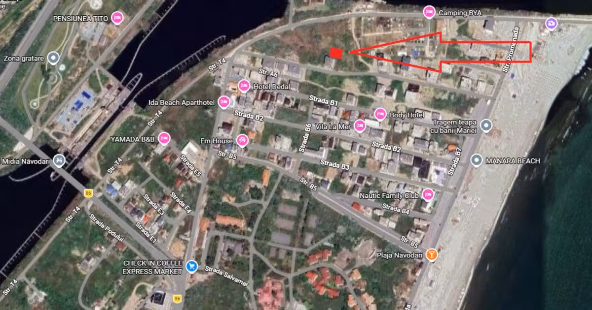 Teren Construcții intravilan de vânzare de 730 mp, în Mamaia-Sat