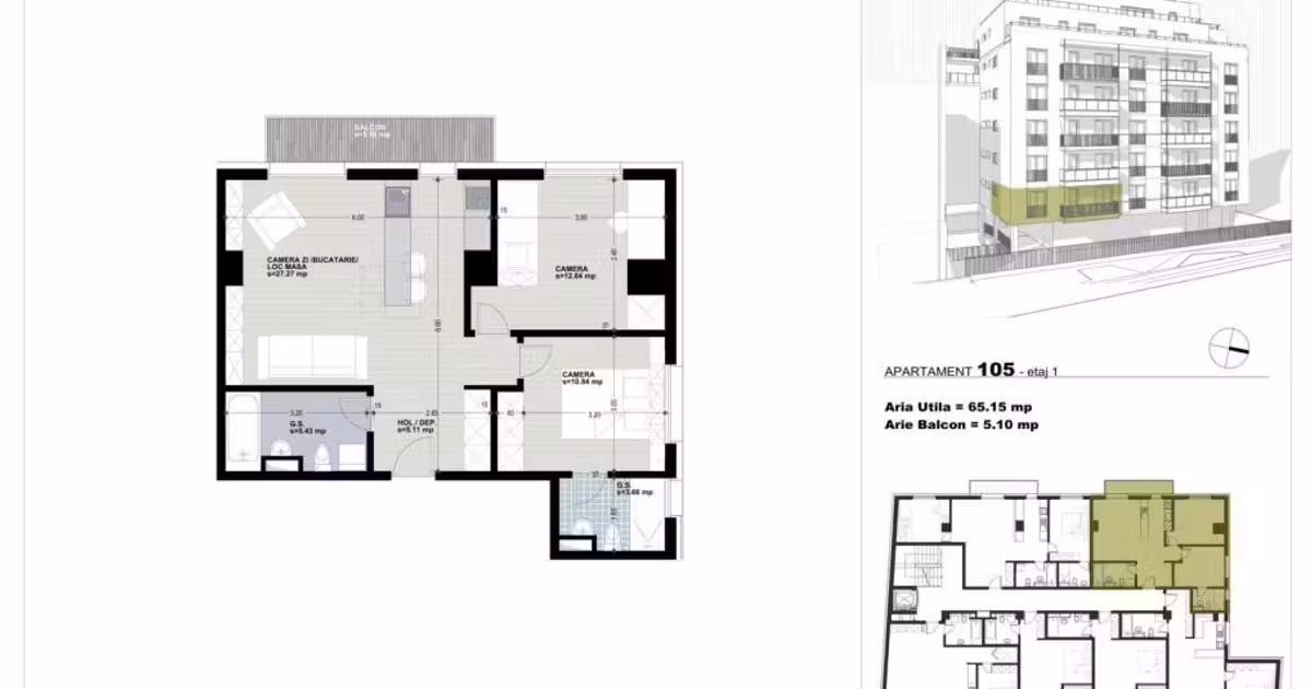 Apartament de vânzare cu 3 camere în zona Gheorgheni, Cluj-Napoca