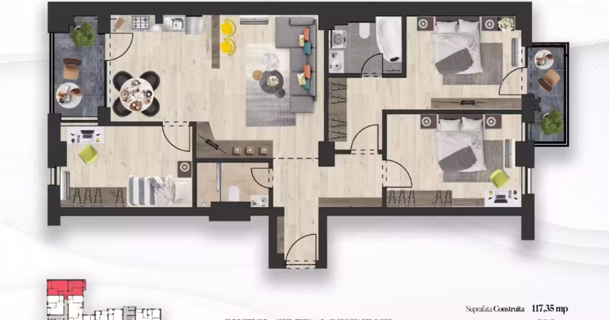 Apartament de vânzare cu 4 camere în zona Ultracentral, Ploiești