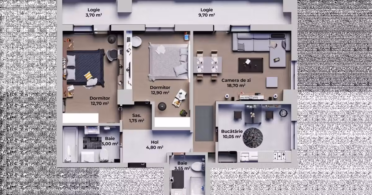 Apartament de vânzare cu 3 camere în zona Periferie, Sibiu