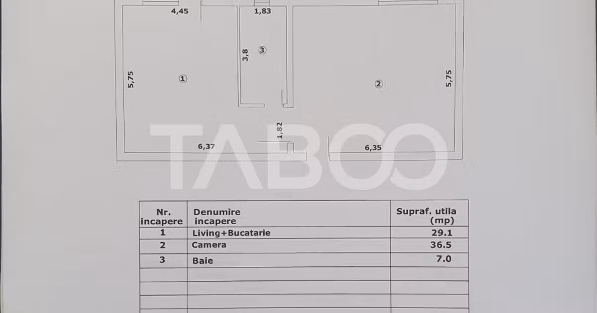 Apartament de vânzare cu 2 camere în Făgăraș