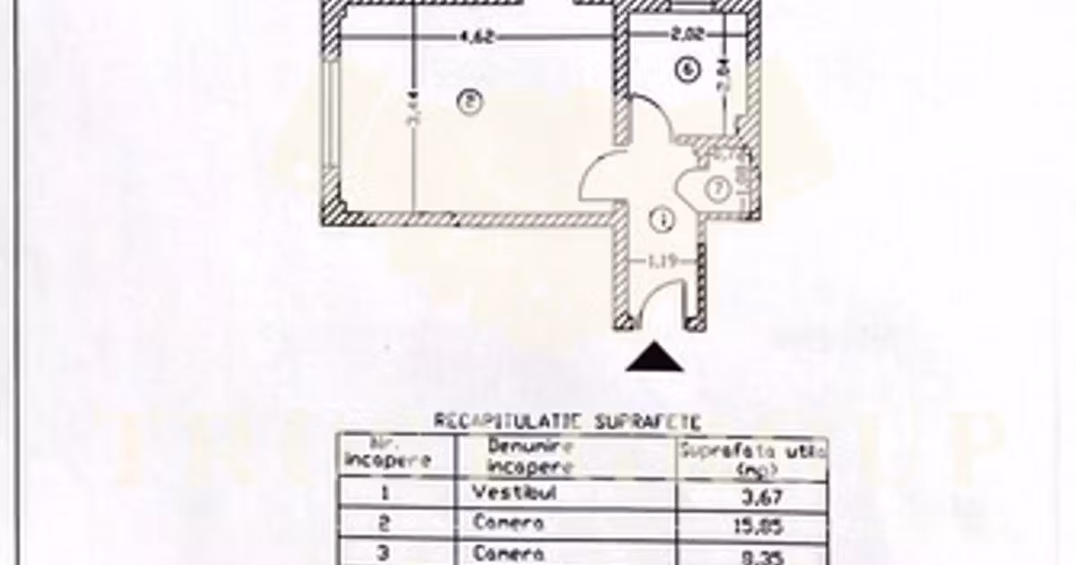Apartament de vânzare cu 2 camere în zona Victoriei, Ultracentral