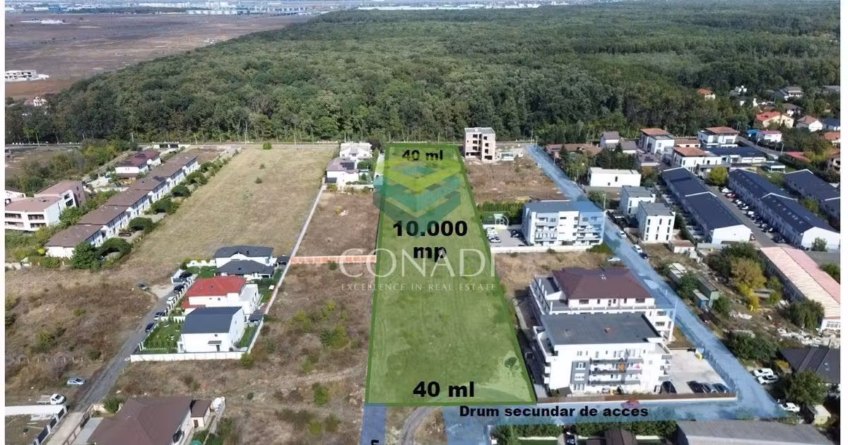 Teren Construcții intravilan de vânzare de 10000 mp, în Voluntari