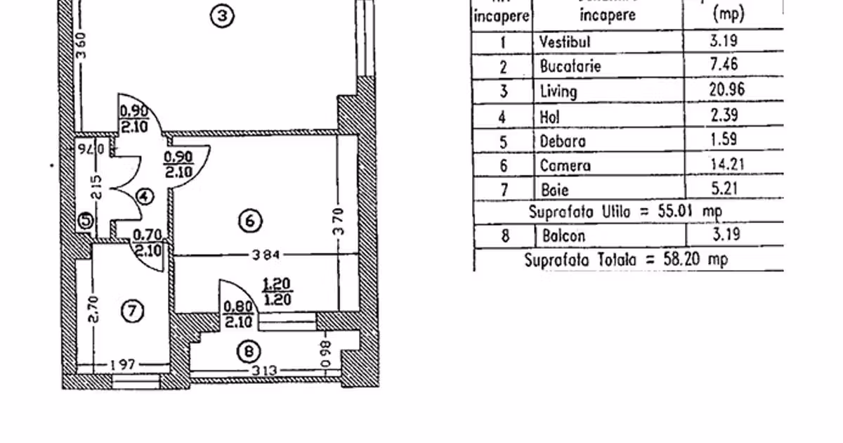 Apartament de vânzare cu 2 camere în Voluntari