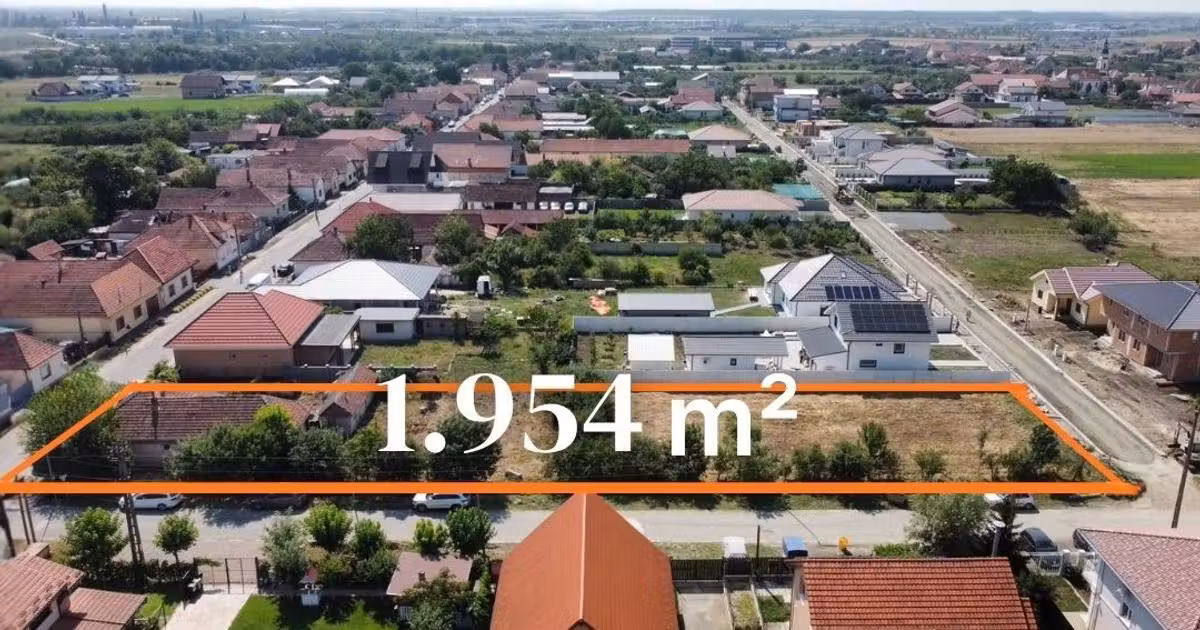 Teren Construcții intravilan de vânzare de 1954 mp, în Giarmata-Vii