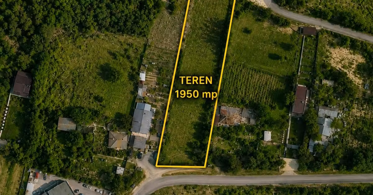 Teren Construcții intravilan de vânzare de 1950 mp, în zona Copou, Iași